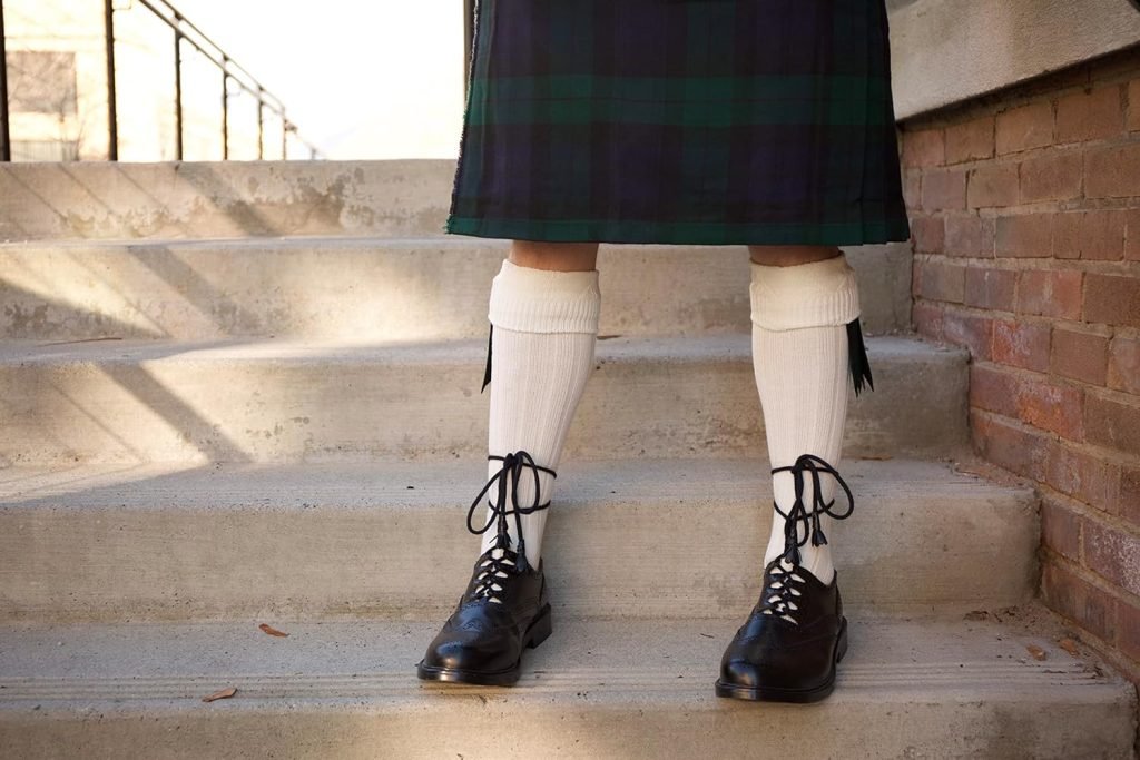 Scottish Kilt Hose for Men, Ribbed Socks for USA Shoe Sizes