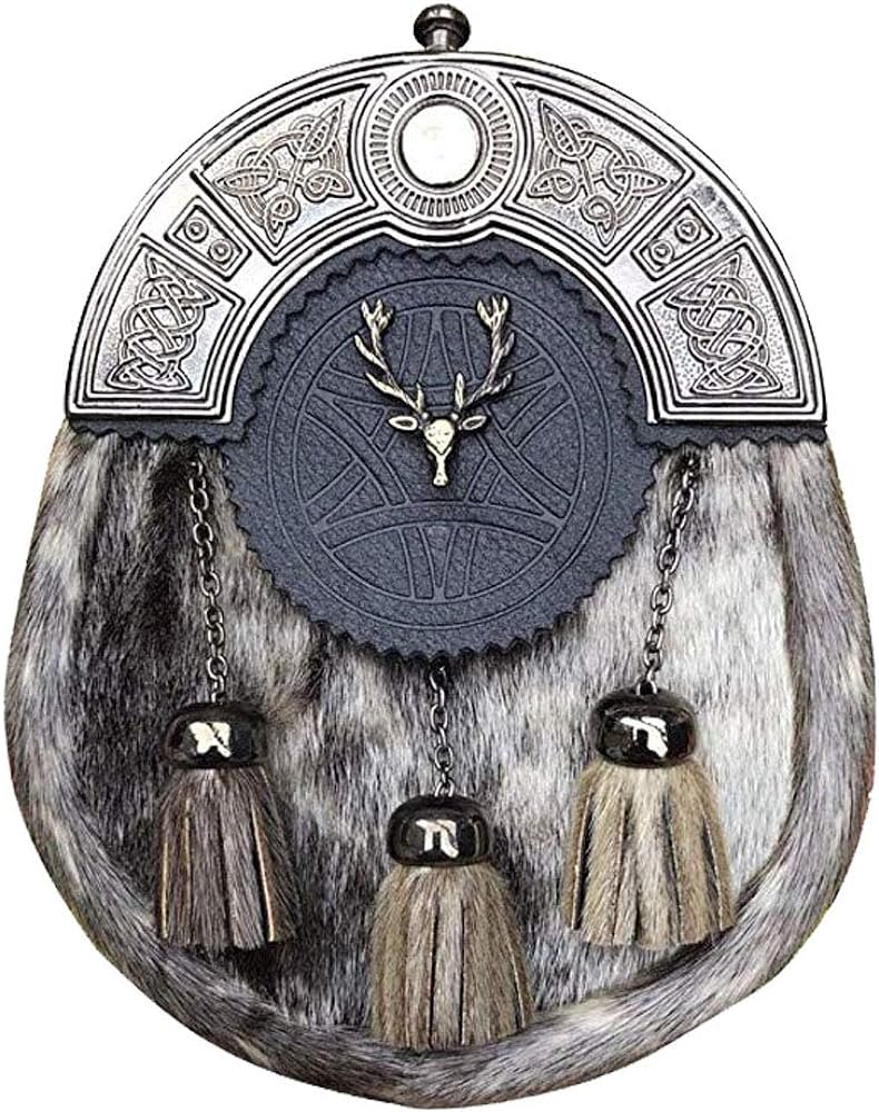 Scottish Kilt Sporrans Badge Style Stag badge Antique Finish/Mens Kilt Sporran